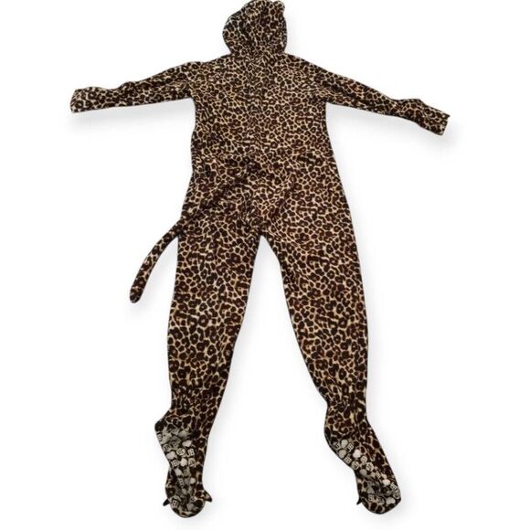 JOE BOXER LEOPARD JUMPSUIT PAJAMA BROWN & TAN SZ.M GUC. - Picture 4 of 7